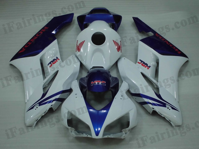 2004 2005 Honda CBR1000RR white and blue fairing kits.
