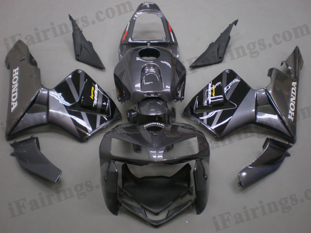 2005 2006 CBR600RR gray and black fairings. - Click Image to Close