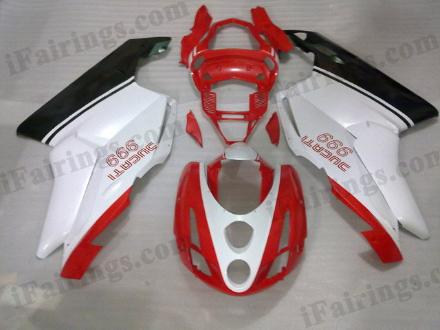 aftermarket fairing kit for Ducati 749/999 2003 2004 red,white and black. - Click Image to Close