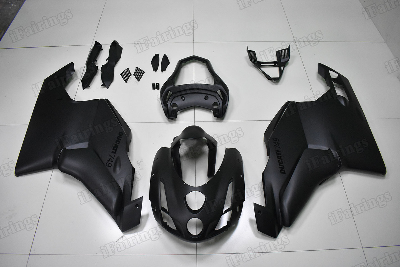 aftermarket fairing kit for Ducati 749/999 2003 2004 matte black paint. - Click Image to Close