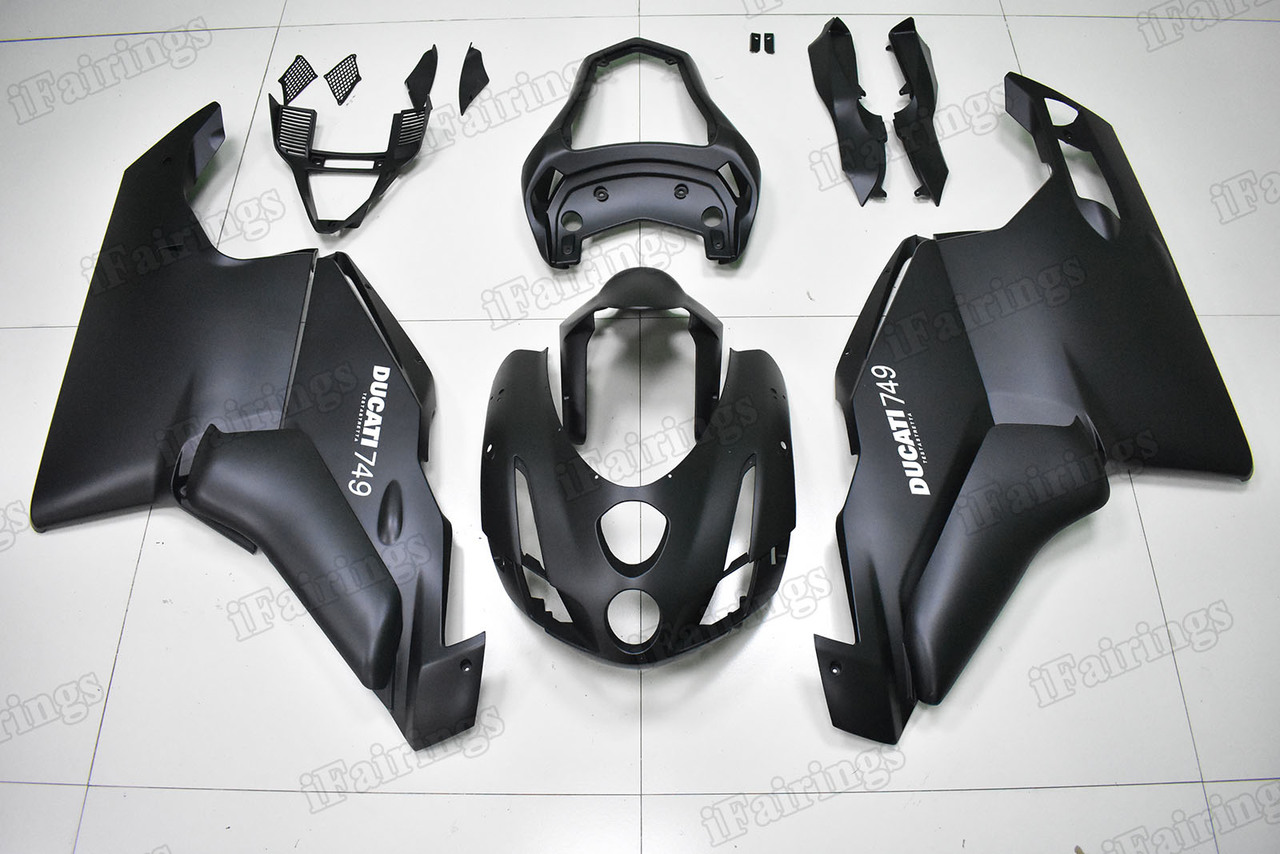 aftermarket fairing kit for Ducati 749/999 2003 2004 matt/flat black. - Click Image to Close