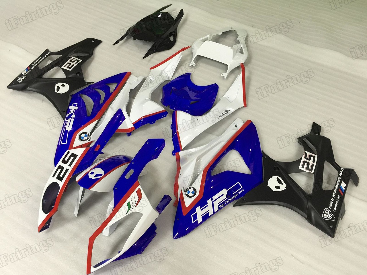 2009 2010 2011 2012 2013 2014 BMW S1000RR blue white and black fairings. - Click Image to Close