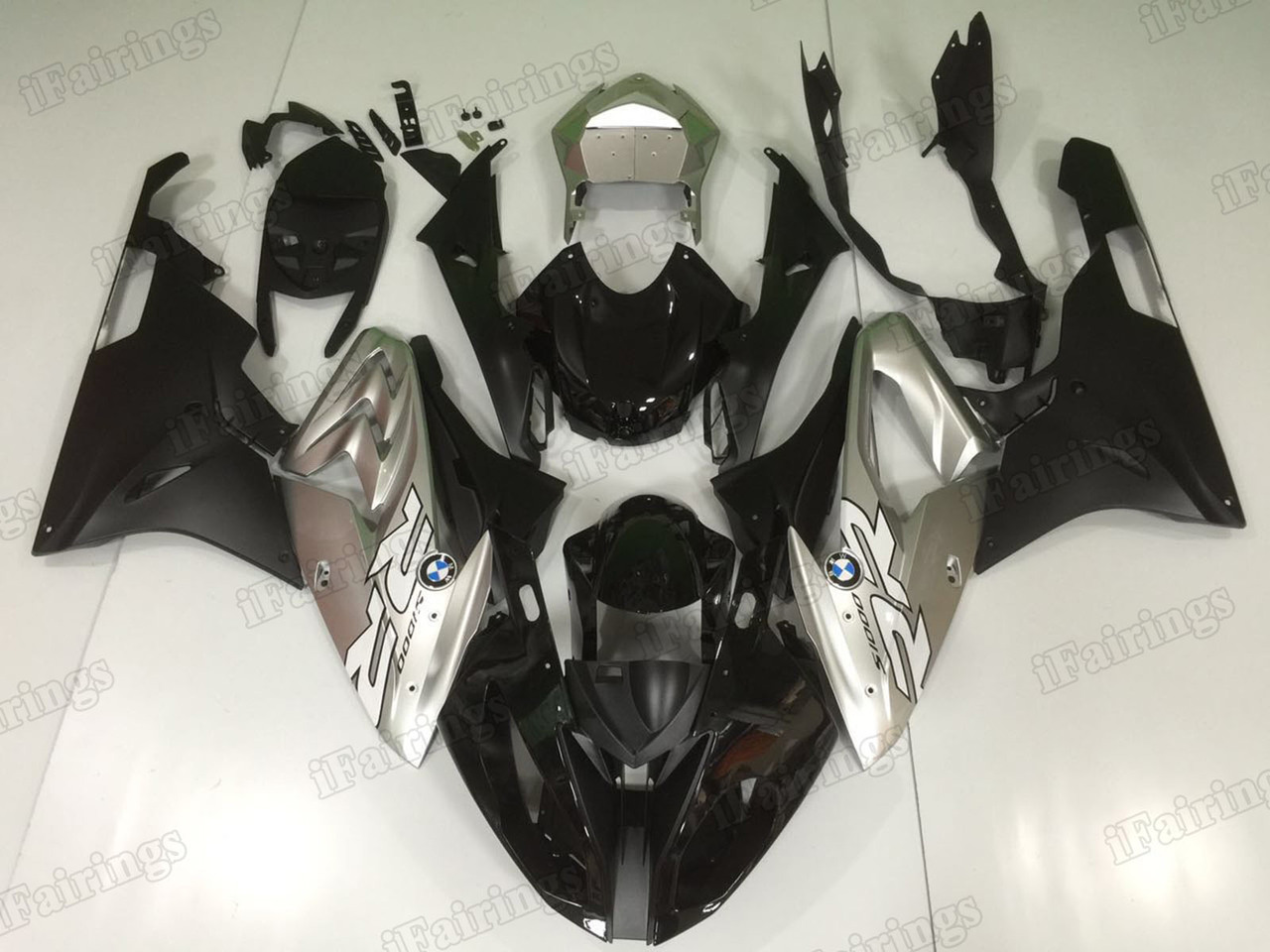 2015 2016 BMW S1000RR silver and black fairings - Click Image to Close