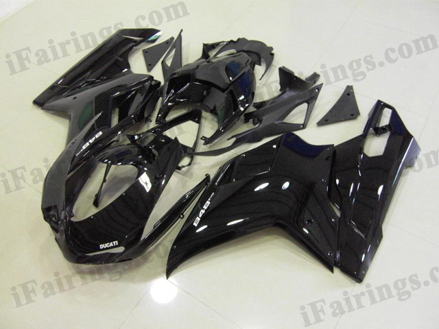 aftermarket fairings for Ducati 848/1098/1198 gloosy black.
