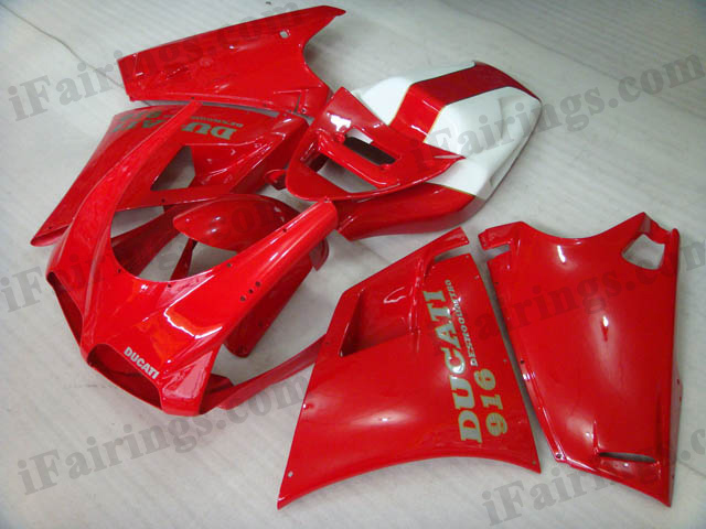 Ducati 748/916/996 red and white fairings. - Click Image to Close