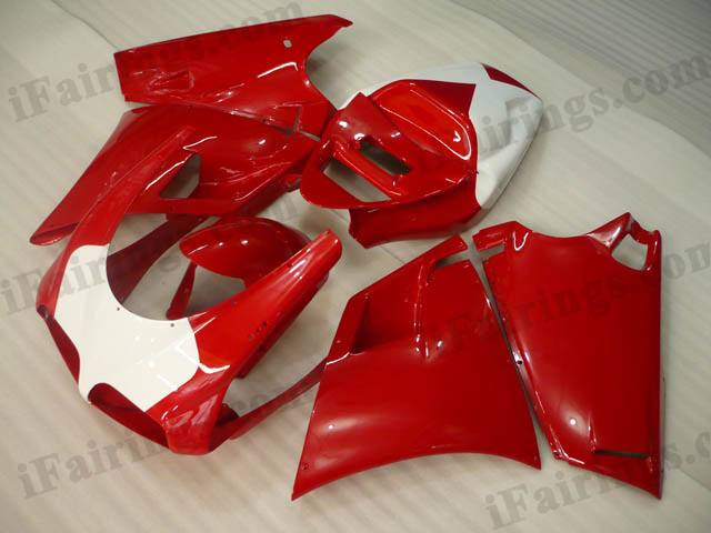 Ducati 748/916/996 red and white fairing kits. - Click Image to Close