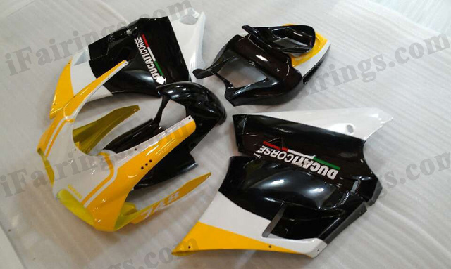 Replacement fairings and bodywork for Ducati 748/996/916 yellow/black/white