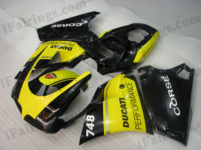 Replacement fairings for Ducati 748/916/996 yellow and black - Click Image to Close