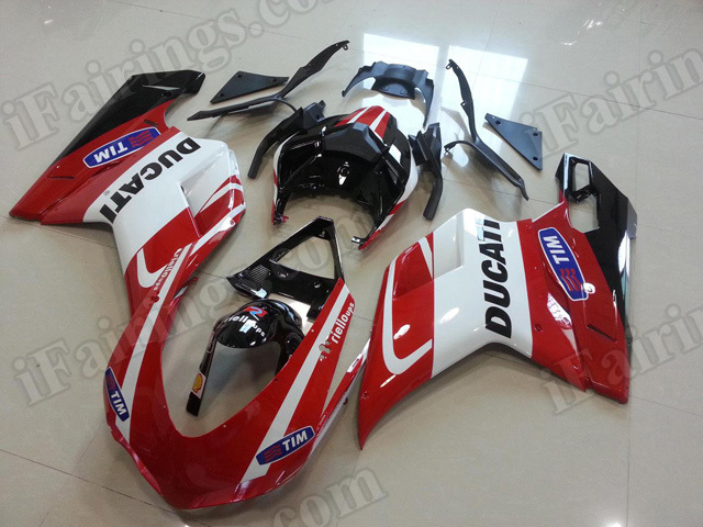 replacement fairings/bodywork for Ducati 848/1098/1198 red, white and black.