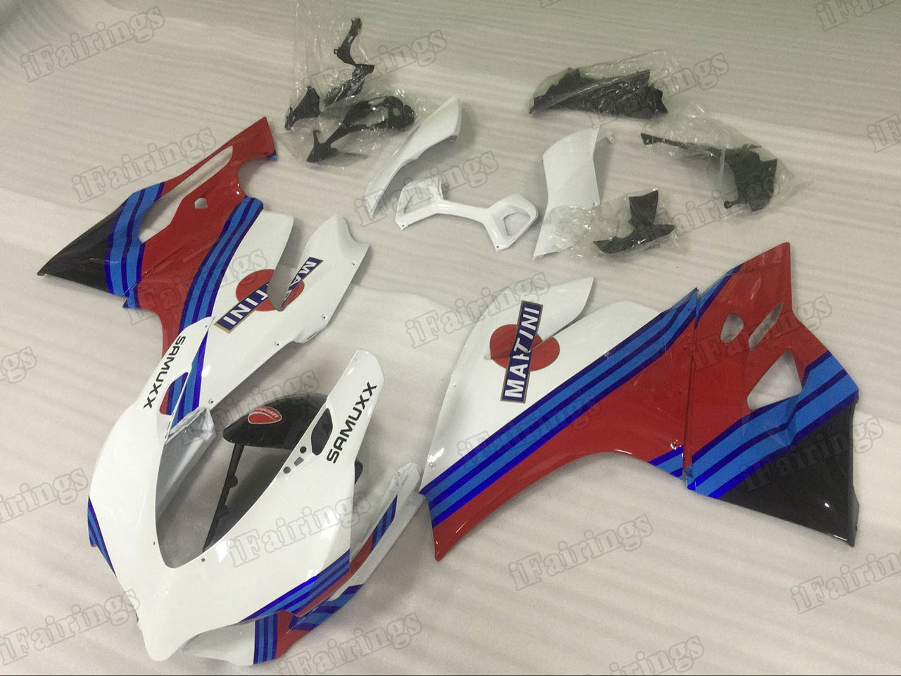 Motorcycle fairings/bodywork for Ducati 899/1199 Martini scheme. - Click Image to Close