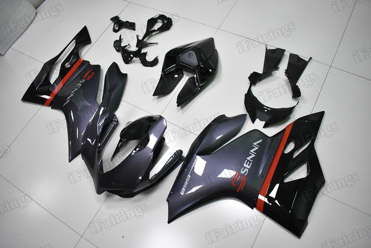 Motorcycle fairings/bodywork for Ducati 899/1199 SENNA color scheme.