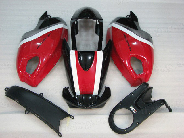 Ducati Monster 696/796/1100 red and black fairings. - Click Image to Close