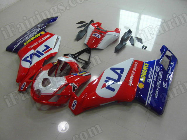 2003 2004 Ducati 749/999 FILA team race replica fairings. - Click Image to Close