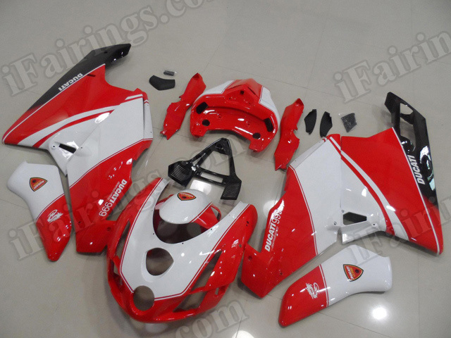 2003 2004 Ducati 749/999 red, white and black scheme fairings/bodywork.