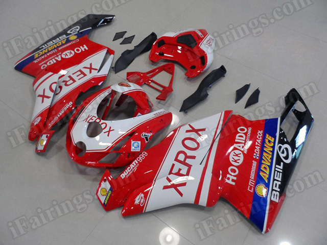 2003 2004 Ducati 749/999 XEROX team race replica fairings/bodywork. - Click Image to Close