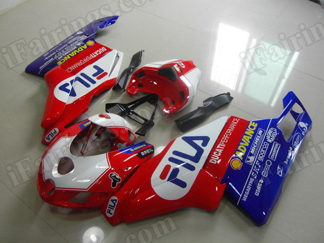 2005 2006 Ducati 749/999 FILA race replica fairings/bodywork. - Click Image to Close