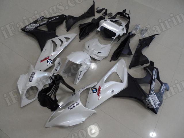 2009 2010 2011 2012 2013 2014 BMW S1000RR White/Black Fairing Kit. - Click Image to Close