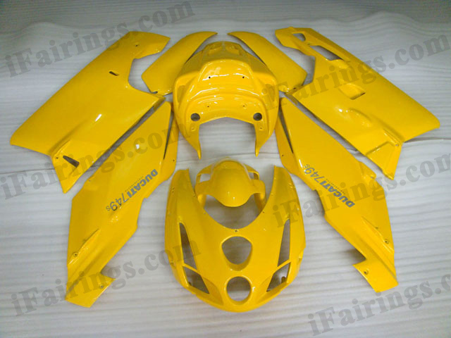 aftermarket fairing kit for Ducati 749/999 2003 2004 yellow.