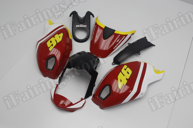 Ducati Monster 696/796/1100 Volentino Rossi MotoGP replica fairings.
