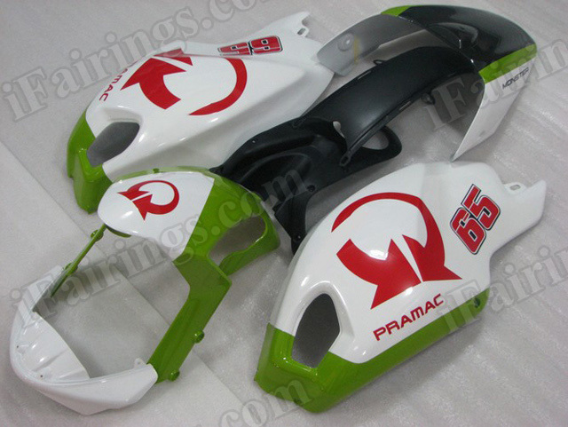 Ducati Monster 696/796/1100 PRAMAC replica fairings. - Click Image to Close