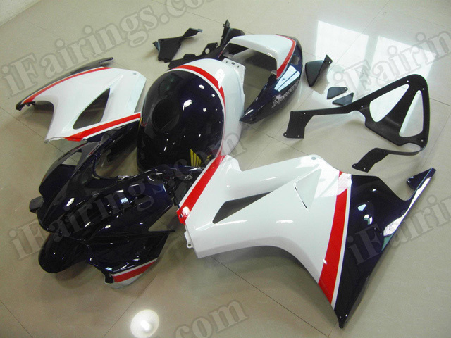 Motorcycle fairings/bodywork for Honda VFR800 2002 to 2012 OEM scheme blue and white. - Click Image to Close