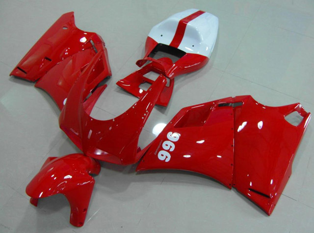 Ducati 748/916/996 red and white fairing kit. - Click Image to Close