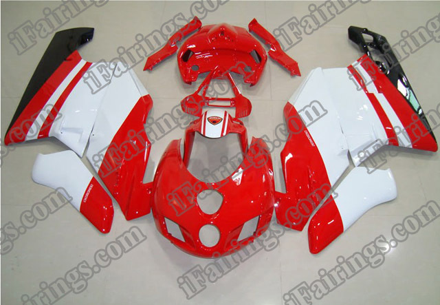 aftermarket fairing kit for Ducati 749/999 2005 2006 red and white. - Click Image to Close