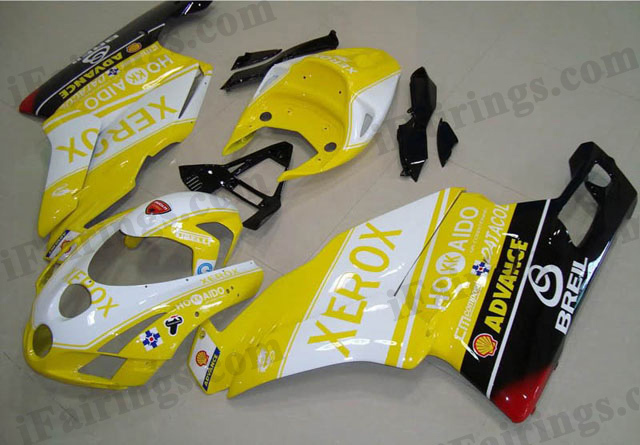 aftermarket fairing kit for Ducati 749/999 2003 2004 yellow xerox.