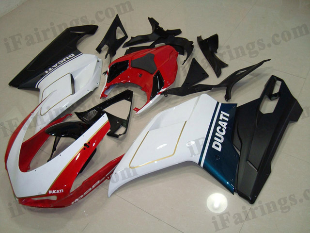 aftermarket fairing kit for Ducati 848/1098/1198 red/white/blue/black.