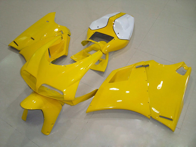 aftermarket fairing kit for Ducati 748/916/996 yellow and white. - Click Image to Close