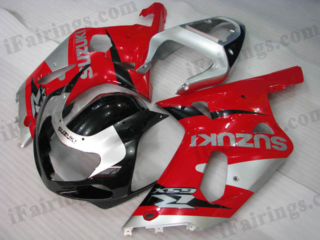 GSXR600/750 2001 2002 2003 red,silver and black fairings - Click Image to Close