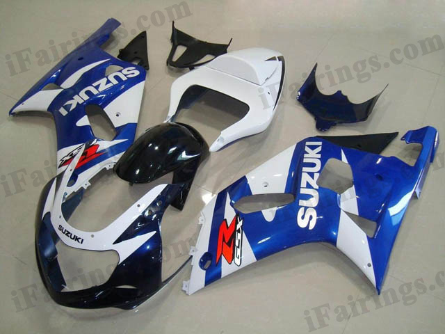 gixxer 2001 2002 2003 GSXR600/750 blue and white fairings - Click Image to Close