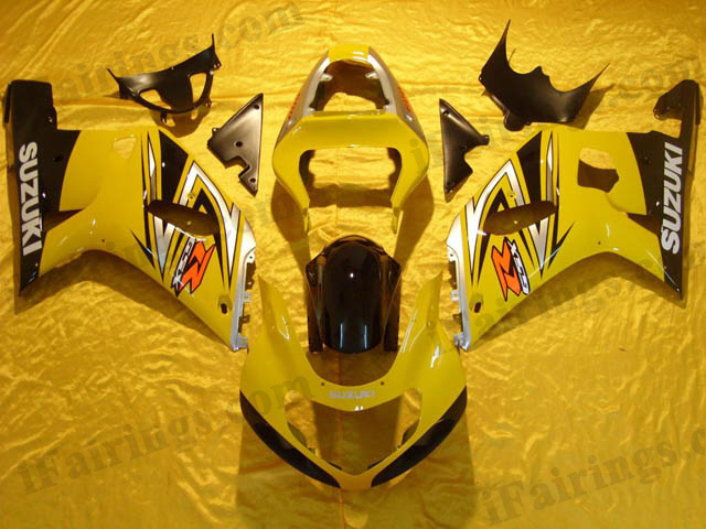 2001 2002 2003 GSXR600/750 factory scheme fairing yellow/black - Click Image to Close