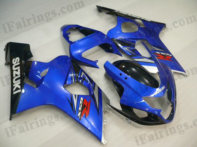 2004 2005 Suzuki GSXR600/750 blue and black fairing kits. - Click Image to Close