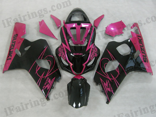 gixxer 2004 2005 GSXR600/750 black and pink corona fairings - Click Image to Close