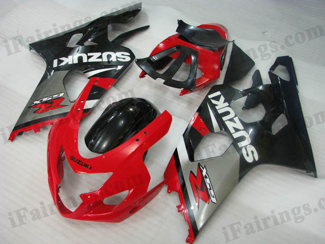 GSXR600/750 2004 2005 red,silver and black fairings.