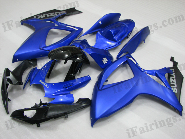 2006 2007 Suzuki GSXR600/750 blue and black fairing sets. - Click Image to Close