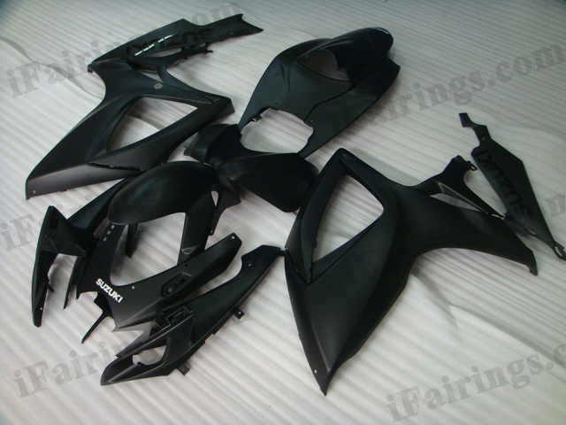 2006 2007 Suzuki GSXR600/750 matt black fairing kits. - Click Image to Close