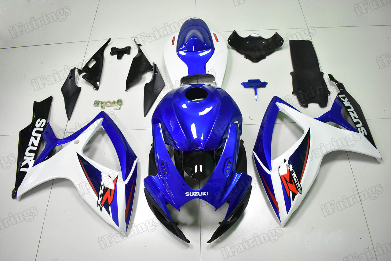 2006 2007 GSXR600/750 blue/white/black factory color matched fairing. - Click Image to Close