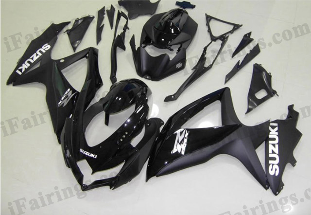 GSXR600/750 2008 2009 2010 glossy black fairings, 2008 2009 GSXR600/750 graphics. - Click Image to Close