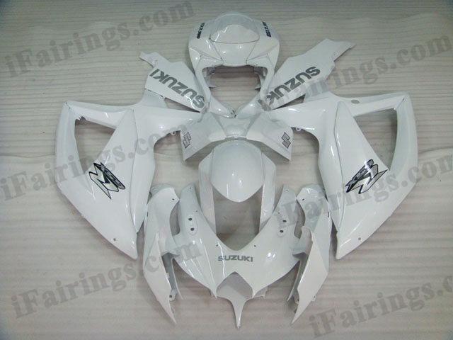 GSXR600/750 2008 2009 2010 pearl white fairings, 2008 2009 GSXR600/750 decals. - Click Image to Close