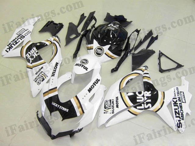 GSXR600/750 2008 2009 2010 lucky strike fairings, 2008 2009 GSXR600/750 lucky strike decals. - Click Image to Close