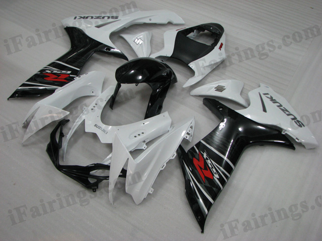 2011 2012 2013 2014 GSXR600/750 white and black replacement fairing - Click Image to Close