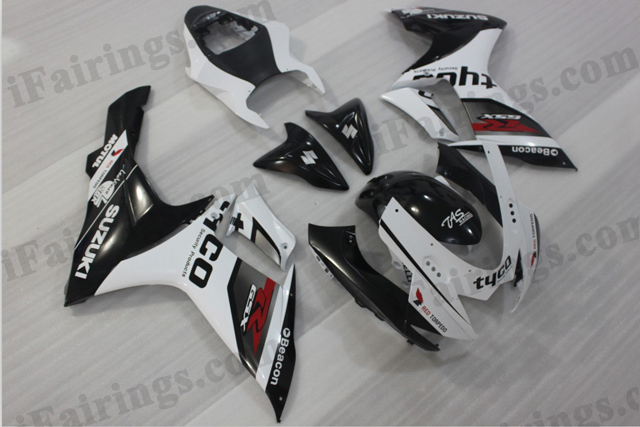 2011 2012 2013 2014 GSXR600/750 white and black replacement fairings - Click Image to Close