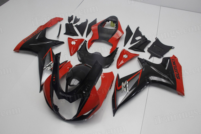 2011 2012 2013 2014 Suzuki GSXR600, GSXR750 red and black fairing kits.