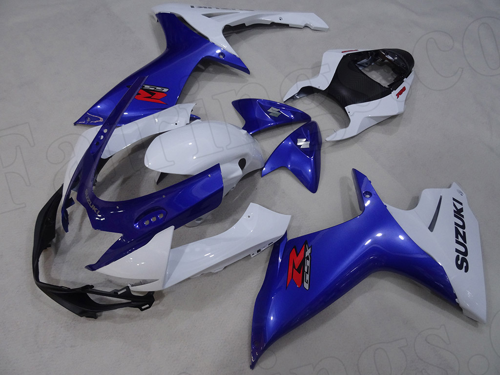 2011 to 2018 Suzuki GSX-R600/750 OEM paint blue and white fairings. - Click Image to Close