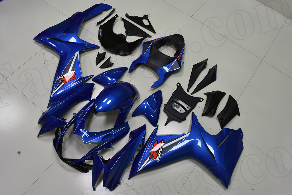 2011 to 2018 Suzuki GSX-R600/750 blue fairings.