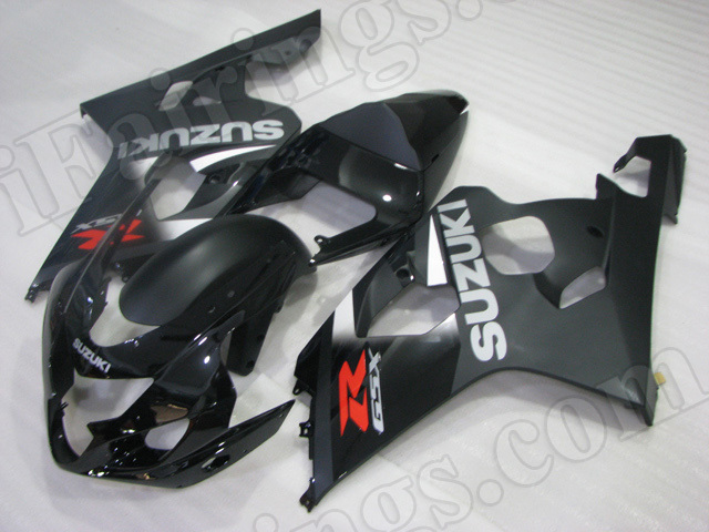 Motorcycle fairings/bodywork for 2004 2005 Suzuki GSX R 600/750 black. - Click Image to Close