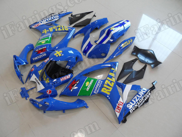 Motorcycle fairings/body kits for 2006 2007 Suzuki GSX R 600/750 Rizla replica. - Click Image to Close