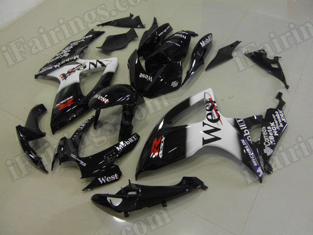 Motorcycle fairings/body kits for 2006 2007 Suzuki GSX R 600/750 West replica. - Click Image to Close